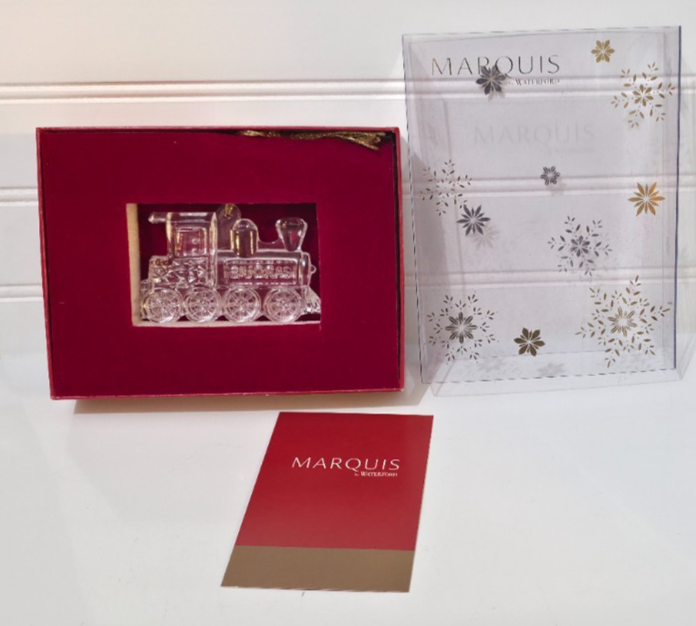Waterford Marquis Crystal Train Engine Ornament 2014 #165113